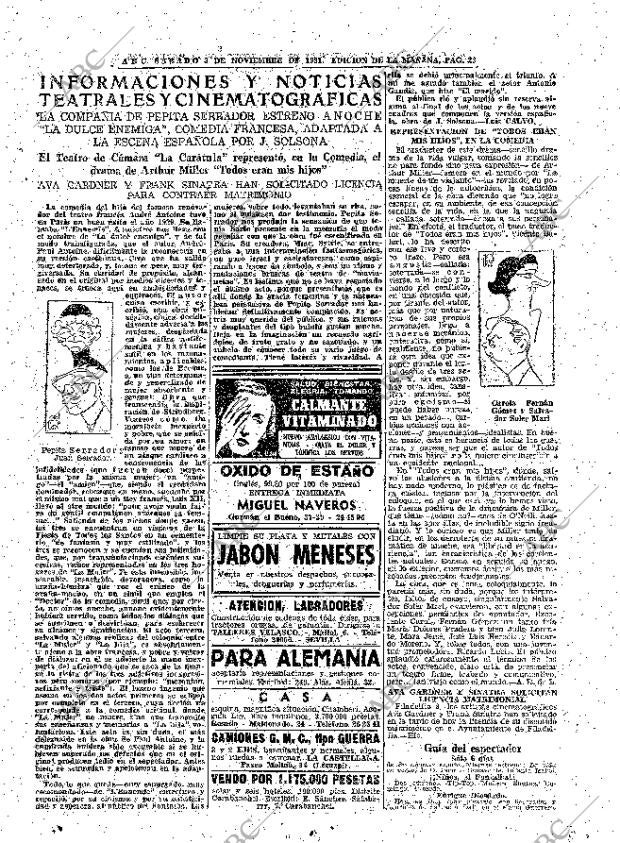 ABC MADRID 03-11-1951 página 23