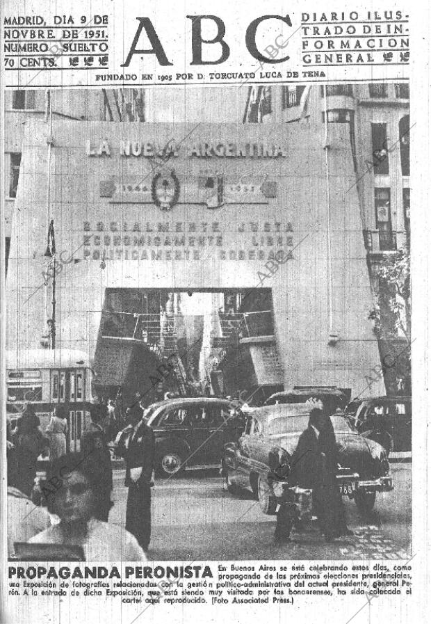 ABC MADRID 09-11-1951 página 1