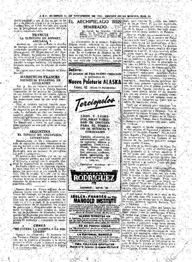 ABC MADRID 11-11-1951 página 34
