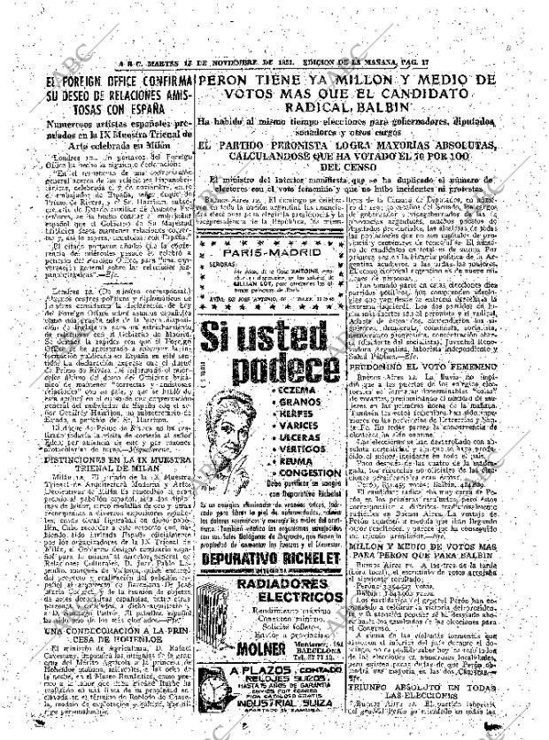 ABC MADRID 13-11-1951 página 17