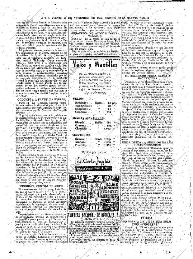 ABC MADRID 15-11-1951 página 16
