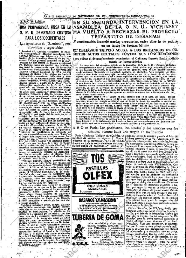 ABC MADRID 17-11-1951 página 11