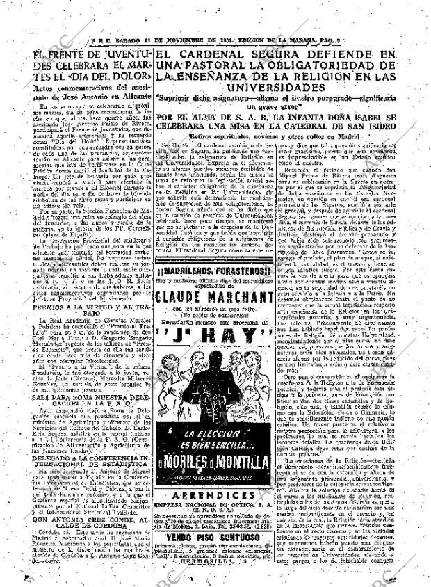 ABC MADRID 17-11-1951 página 9