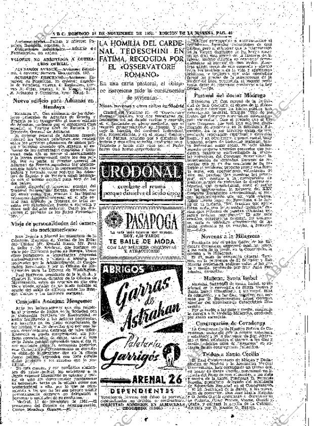 ABC MADRID 18-11-1951 página 40