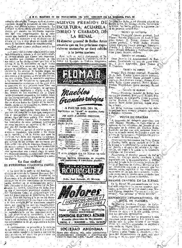 ABC MADRID 27-11-1951 página 20