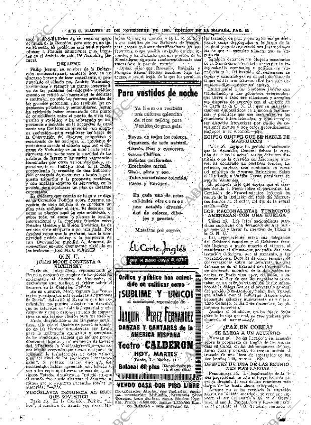 ABC MADRID 27-11-1951 página 22