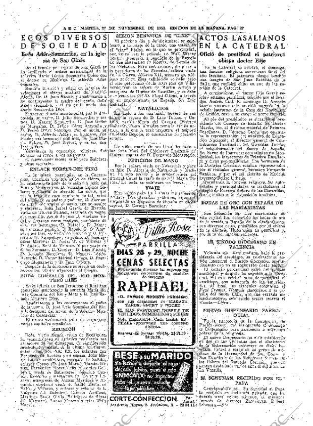ABC MADRID 27-11-1951 página 27