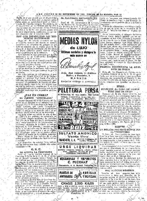 ABC MADRID 29-11-1951 página 19