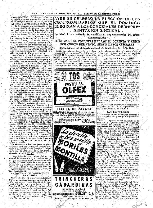 ABC MADRID 29-11-1951 página 21