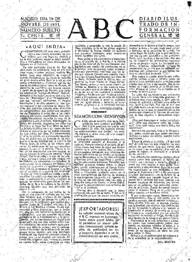 ABC MADRID 29-11-1951 página 3