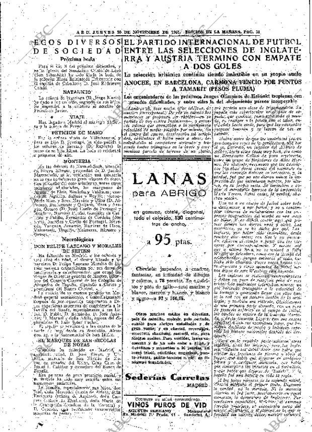 ABC MADRID 29-11-1951 página 31
