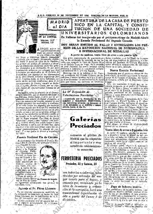 ABC MADRID 30-11-1951 página 23