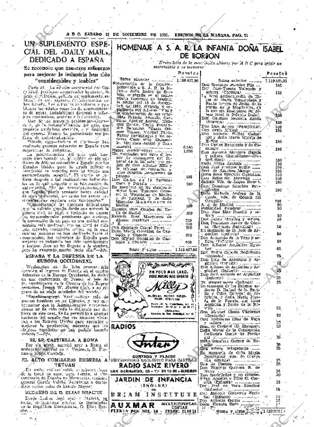 ABC MADRID 22-12-1951 página 31