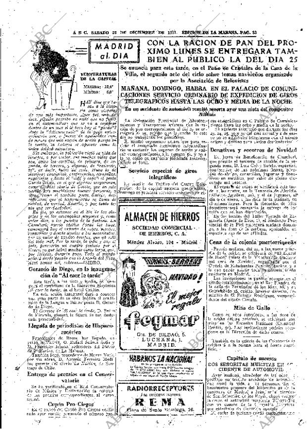 ABC MADRID 22-12-1951 página 33