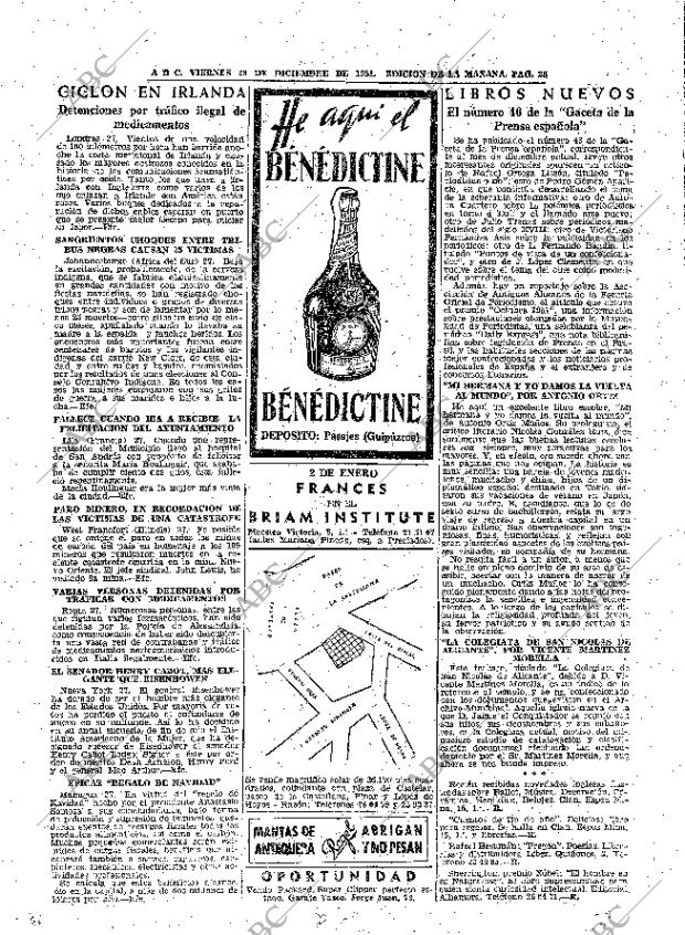 ABC MADRID 28-12-1951 página 28