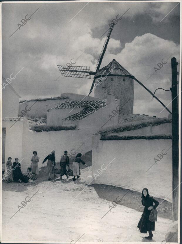 Molino de viento en campo de Criptana