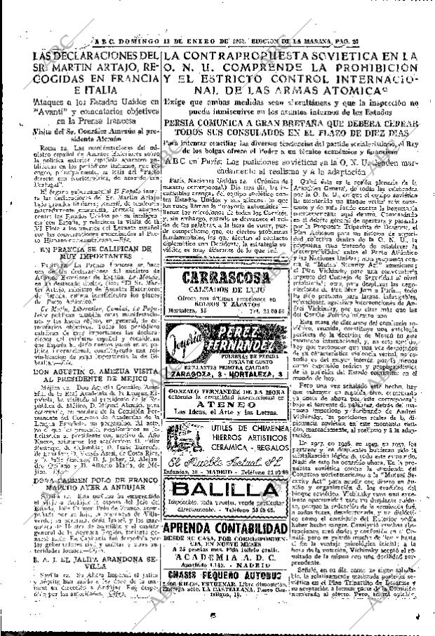 ABC MADRID 13-01-1952 página 11