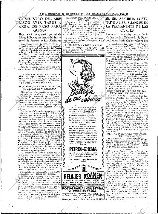 ABC MADRID 23-01-1952 página 10