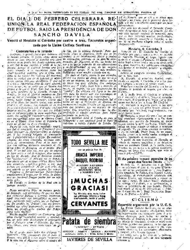 ABC SEVILLA 23-01-1952 página 17