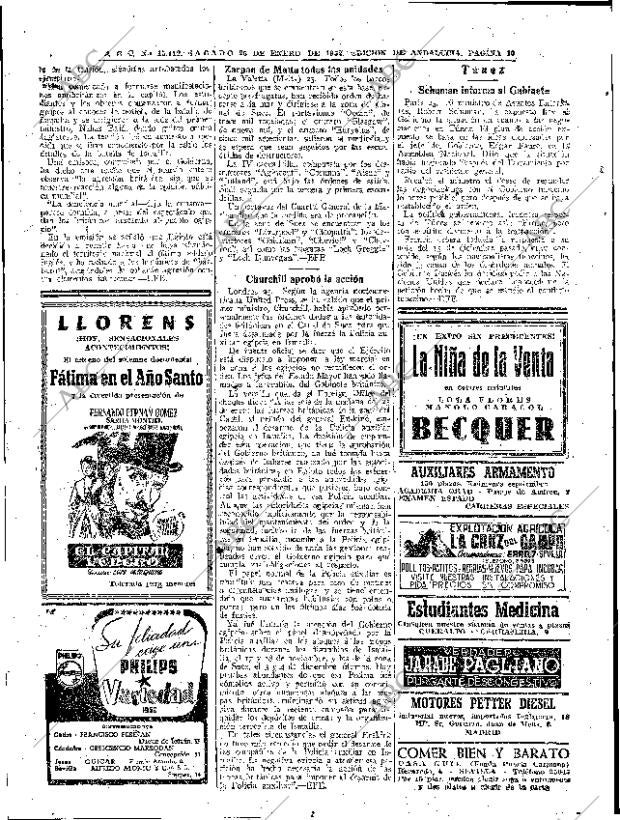 ABC SEVILLA 26-01-1952 página 10