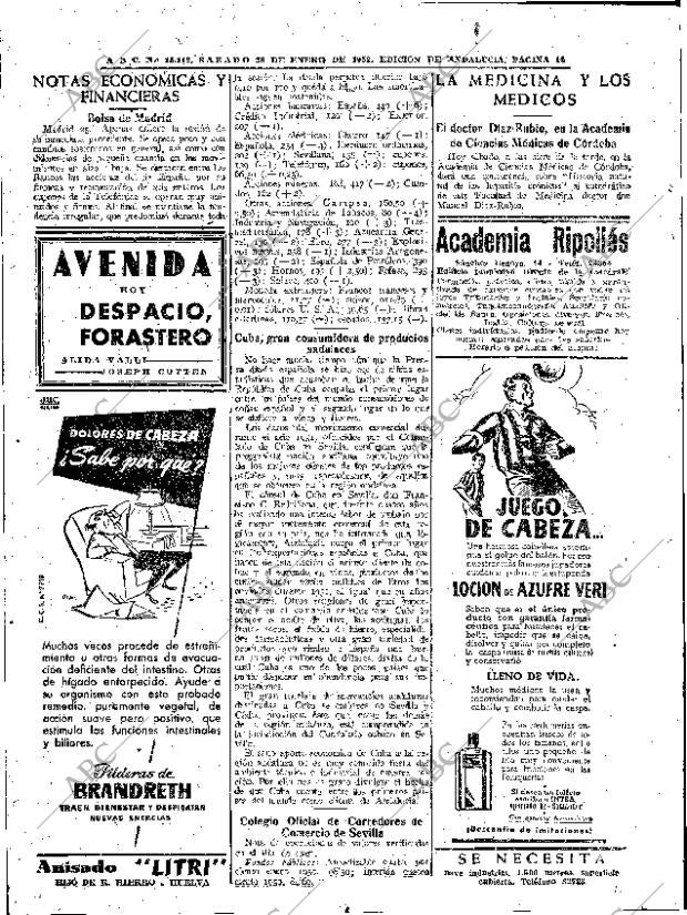 ABC SEVILLA 26-01-1952 página 14