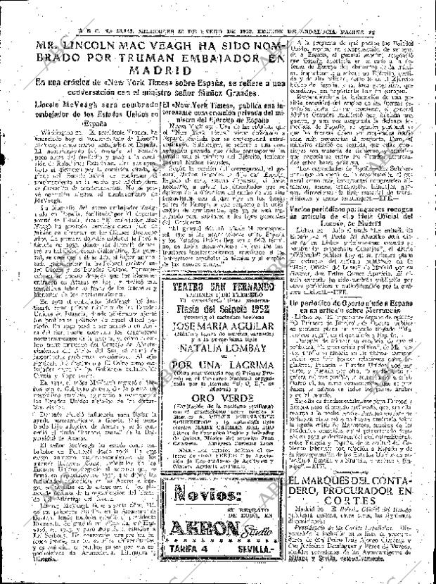 ABC SEVILLA 30-01-1952 página 11
