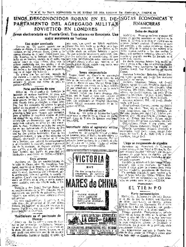 ABC SEVILLA 30-01-1952 página 14