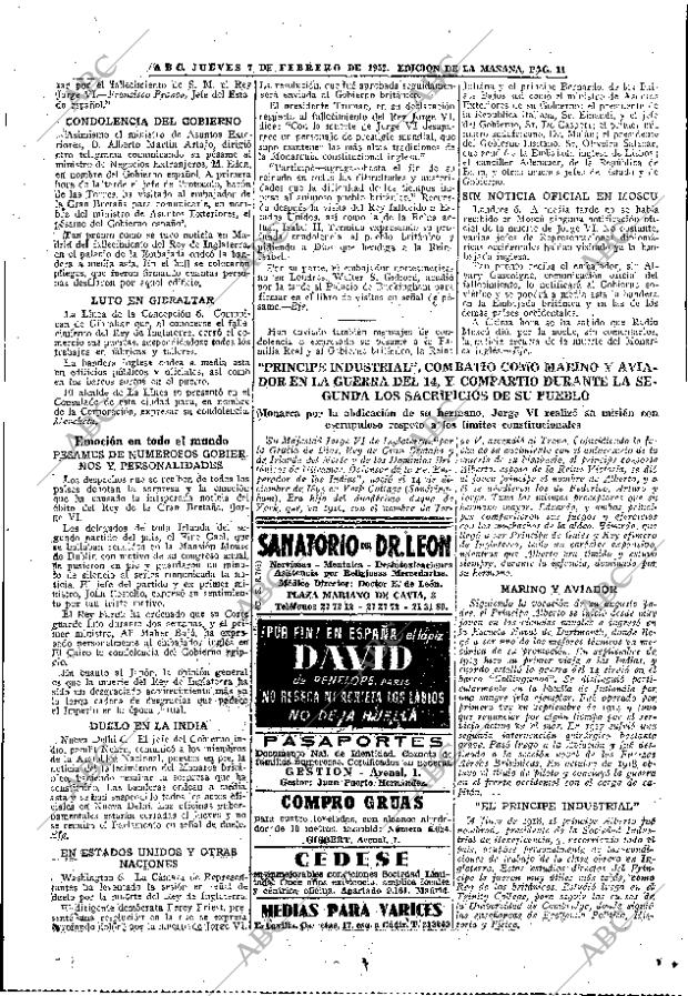 ABC MADRID 07-02-1952 página 11