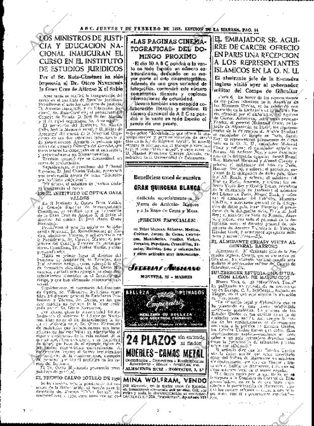 ABC MADRID 07-02-1952 página 14