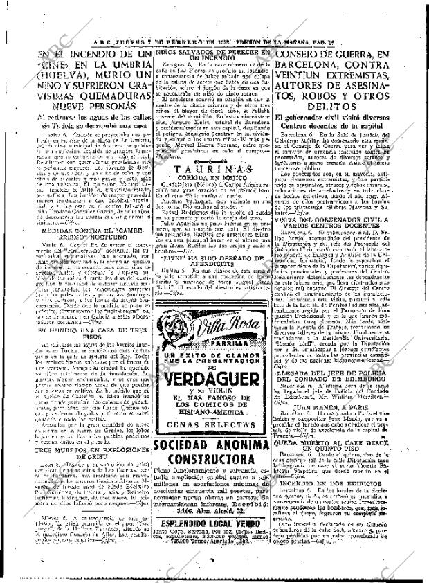 ABC MADRID 07-02-1952 página 19