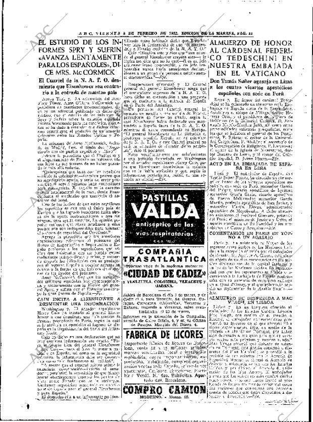 ABC MADRID 08-02-1952 página 10