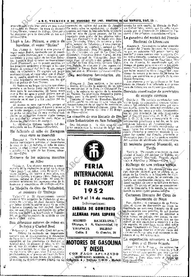 ABC MADRID 08-02-1952 página 12