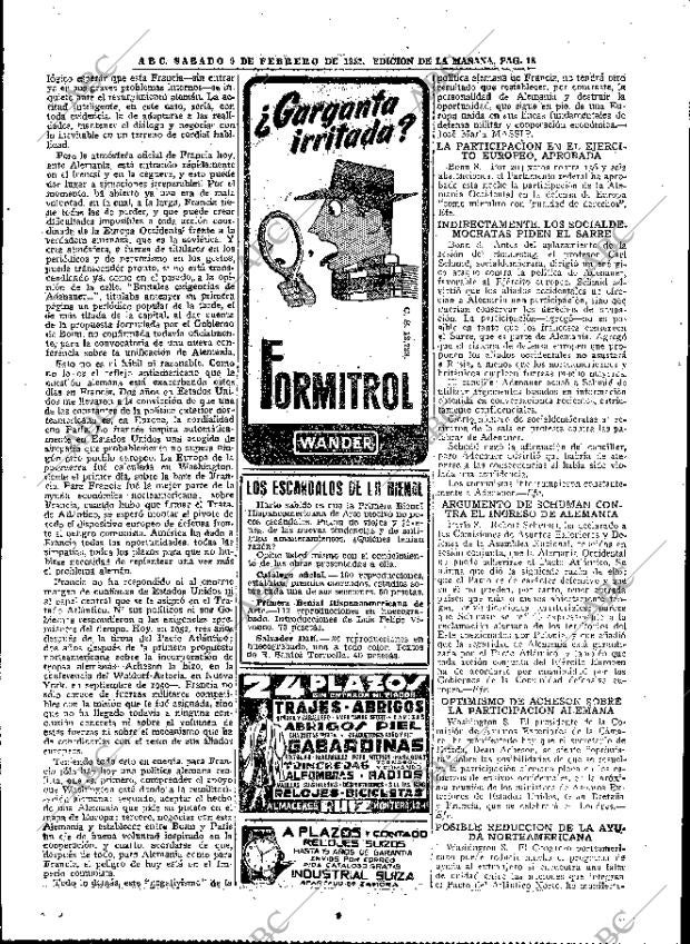 ABC MADRID 09-02-1952 página 18