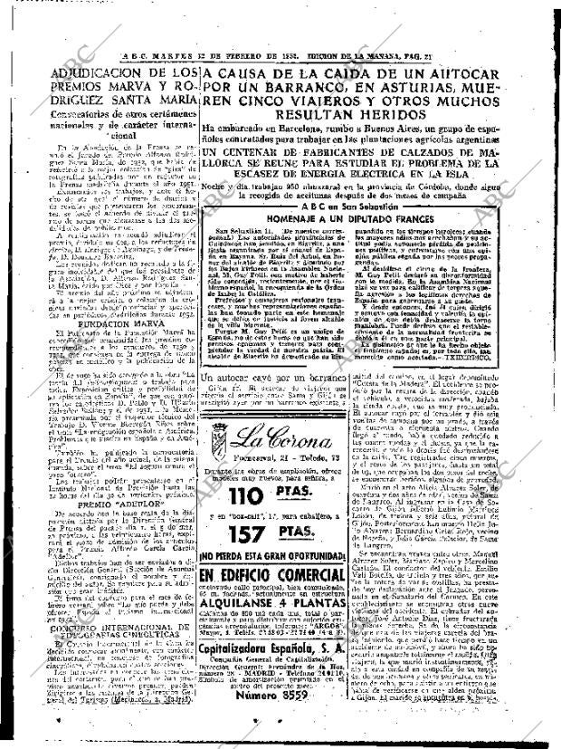 ABC MADRID 12-02-1952 página 21