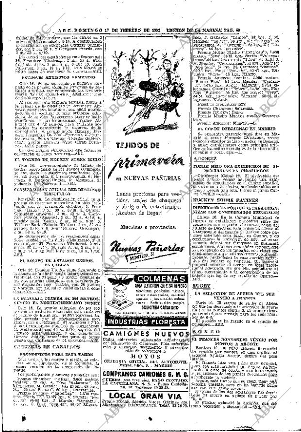 ABC MADRID 17-02-1952 página 40