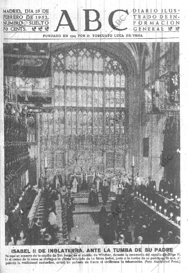 ABC MADRID 19-02-1952 página 1