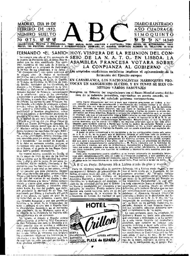 ABC MADRID 19-02-1952 página 15