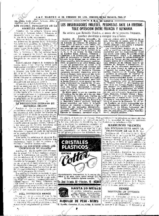ABC MADRID 19-02-1952 página 17