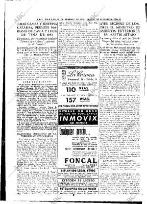 ABC MADRID 19-02-1952 página 19