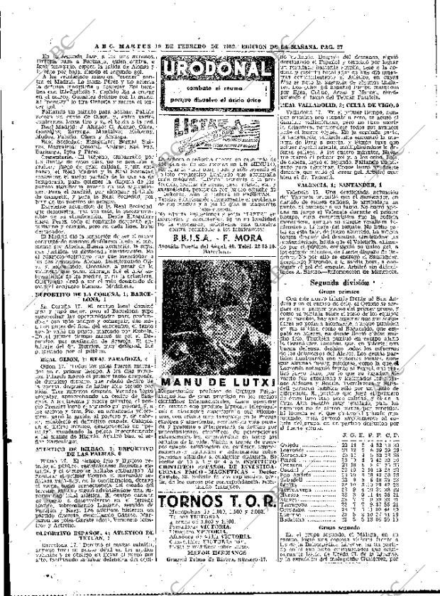 ABC MADRID 19-02-1952 página 27