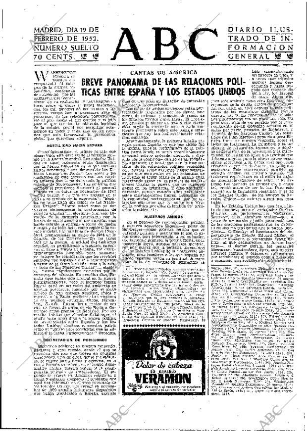 ABC MADRID 19-02-1952 página 3