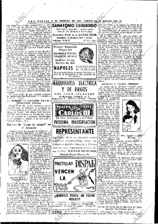 ABC MADRID 19-02-1952 página 32