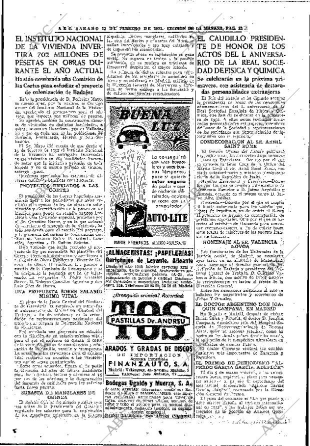 ABC MADRID 23-02-1952 página 12