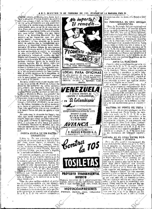 ABC MADRID 26-02-1952 página 20