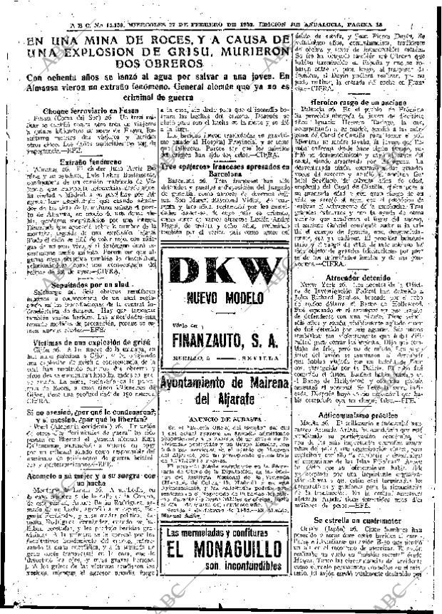 ABC SEVILLA 27-02-1952 página 13