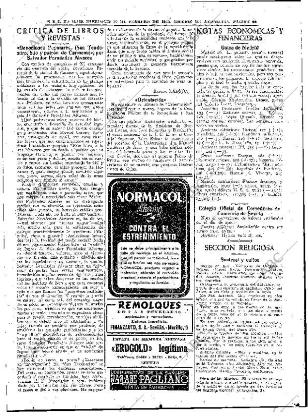 ABC SEVILLA 27-02-1952 página 16