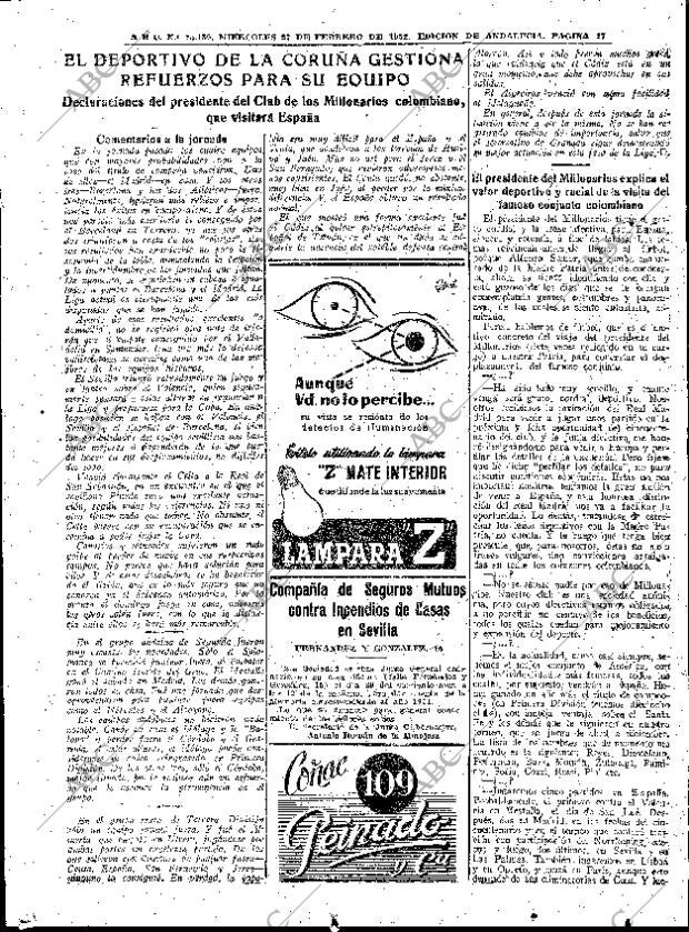 ABC SEVILLA 27-02-1952 página 17