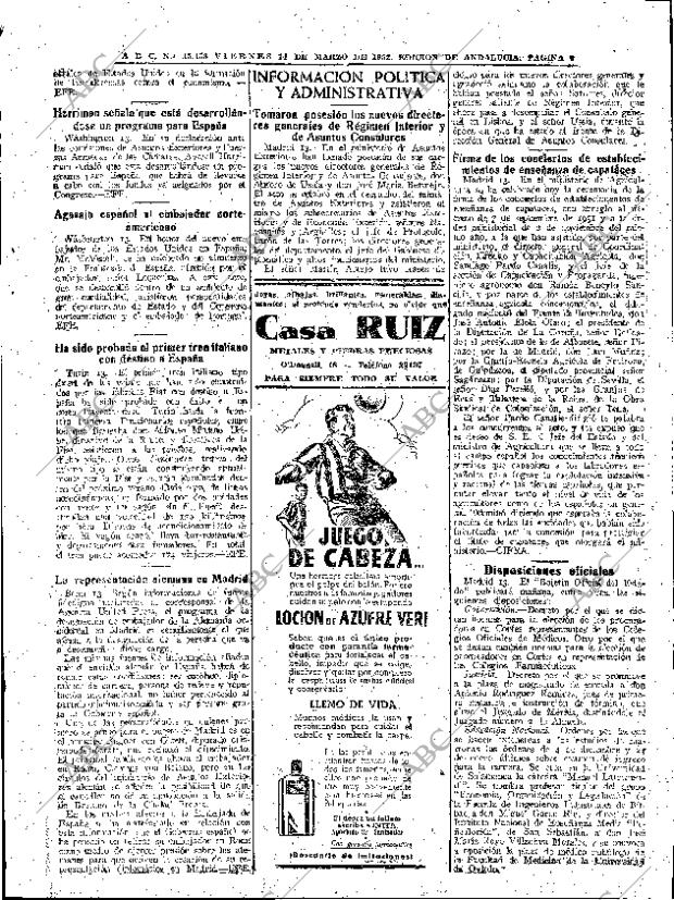 ABC SEVILLA 14-03-1952 página 9