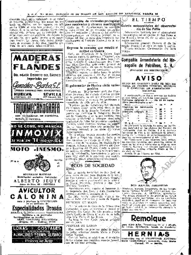 ABC SEVILLA 23-03-1952 página 14