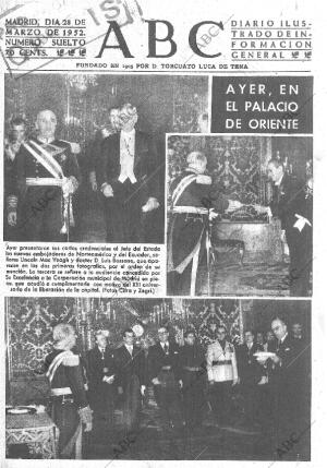 ABC MADRID 28-03-1952 página 1